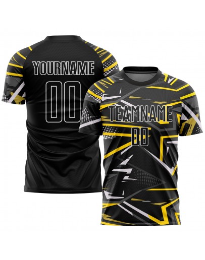 Best Pro Custom Black Black-Gold Green Sublimation Soccer Uniform Jersey Best Pro Custom Black Black-Gold Green Sublimation Soccer Uniform Jersey